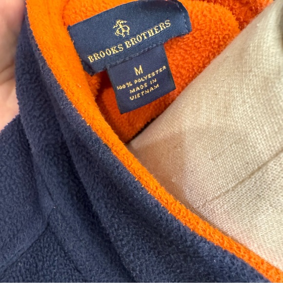 Men’s Brooks Brothers Half Zip Navy Blue Fleece Pullover - Picture 3 of 3